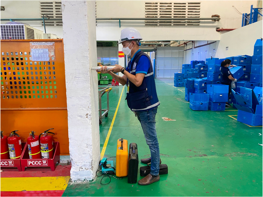 Kiểm tra cường độ bê tông bằng búa bật nẩy