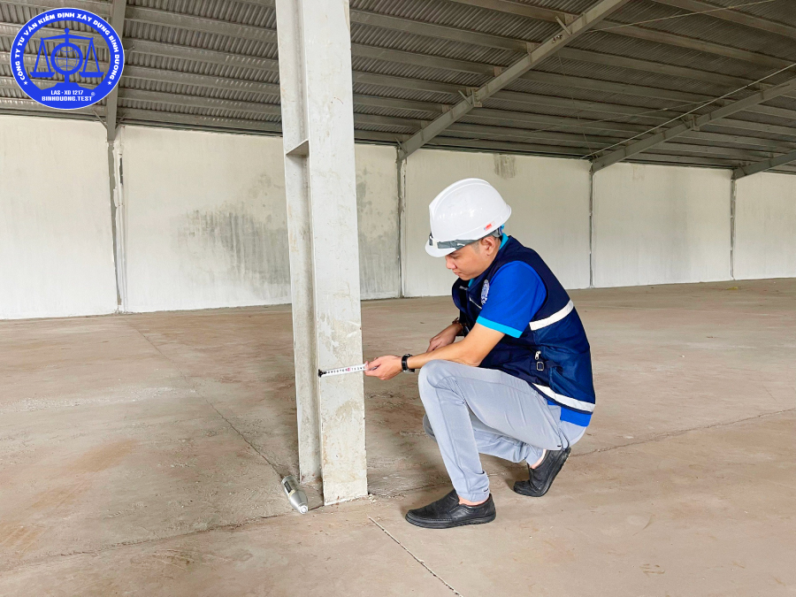 Kiểm tra kích thước hình học và chiều dày bê tông của thép